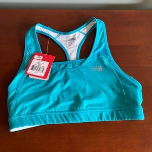 NorthFace Sports Bra Stow N Go II Teal NWT